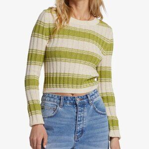 Billabong Clare Crew Neck Sweater Womens MULTI GREEN Size Medium